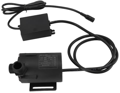 Naroote Bomba Caja de Control de Resistencia a Altas Temperaturas Bomba de Agua de Refrigeración por Agua para CPU de PC con Elevación de 75,5 Pies y Caudal de 30 L/min, CC 24 V 88 W para