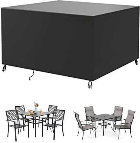 PDSYCB Copertura Mobili da Giardino 100x70x70cm Copertura Tavolo Esterno per Esterno Antipolvere Telo Anti-UV Resistente Allo Strappo Telo 600D Oxford Impermeabile Copri Tavolo Nero