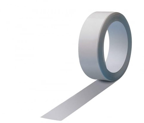 MAUL Metallband 250 cm x 3,5 cm | geeignet als Toniebox Regal, Bilderleiste, für Magnete und leichtes magnetisches Werkzeug | Länge zuschneidbar | Selbstklebendes Magnetband aus Stahlblech | Weiß
