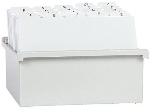 Karteitrog-Set Karteitrog aus Kunststoff inkl. 200 Karteikarten und Register