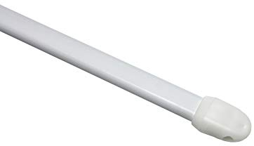 GARDINIA Barra para cortinas, Aluminio, Blanco, 100-160 cm, 2