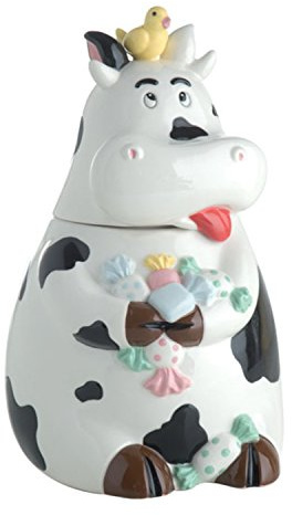 Brandani Barattolo Porta Biscotti sonoro Mucca Ceramica