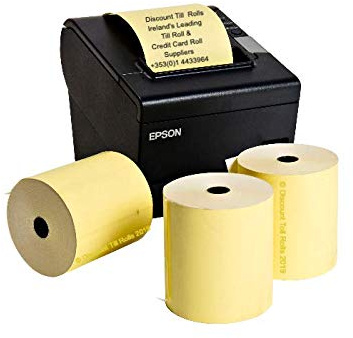Thermopapierrollen, 80 x 80 mm, Gelb, 20 Rollen
