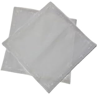 2 Stück Taschentücher zum umhäkeln ca. 25x25 cm weiß gerader Rand