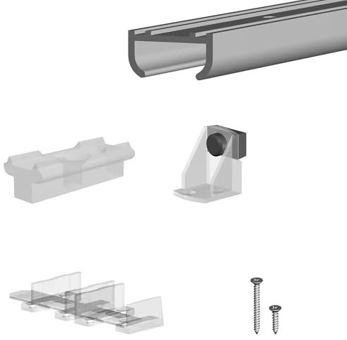 Système coulissant SLID'UP 100 pour 2 portes de placard - rail 1 m - 9 kg