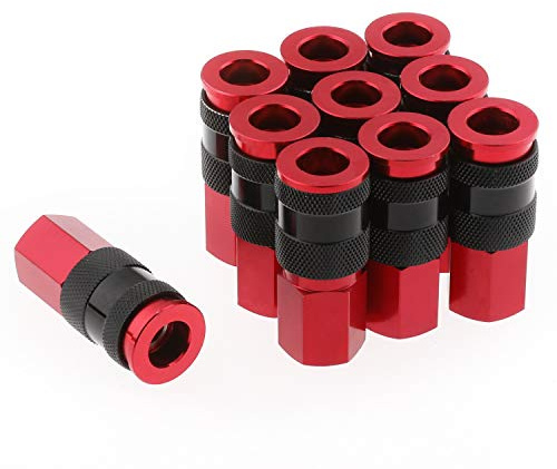 WYNNsky Air Hose Fitting, AMT Style Universal Air Coupler with 1/4''NPT Female Threads, 10 Pieces Air Compressor Accessories Fittings