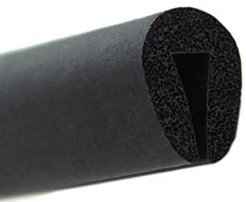 SMI-Fassungsprofil V10 für 3mm aus EPDM Moosgummi Schwarz widerstandsfähiger Kantenschutz für Scheiben, Fenster, Blech geschlitzte Rundschnur (5 m)