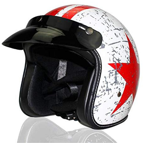 Harley Jethelm Herren Damen Vintage Motorrad Jethelme DOT zertifiziert für Motorrad Cruiser