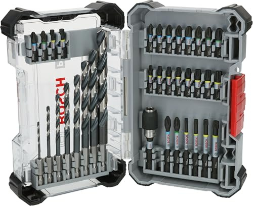 Bosch 35x PRO Impact Metal Set, Display, 6 x 35-tlg. | für Stahl, Gusseisen, 200 x 107 mm, Professional Zubehör Schraubendreher, Bohrmaschine/Schrauber