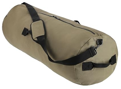 Hoplite Große strapazierfähige Segeltuch-Seesack, Militär- und Armee-Cargo-Stil, Allzweck-Einsatz, taktische Segeltuch, Outdoor-Reiseaufbewahrung (Olivgrün, Medium 63.5 x 106.7 cm)