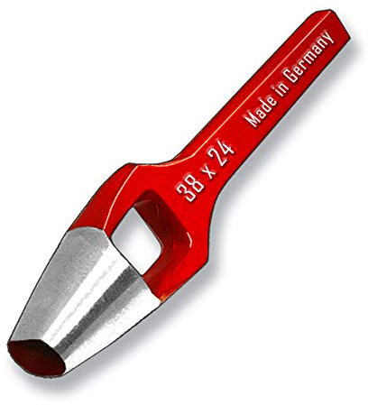 Henkellocheisen 38 x 24 mm Langlocheisen oval Locheisen geschmiedet