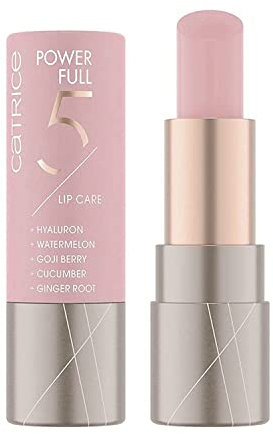 Catrice Power Full 5 Lip Care, Lippenbalsam, Nr. 010, Nude, glättend, pflegend, glänzend, vegan, ohne Alkohol, ohne Parabene, ohne Mikroplastikpartikel, 1er Pack (3.5g)