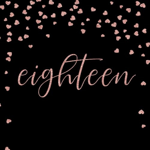 eighteen 18 Gästebuch Geburtstag mit Fragen rosegold zur Volljährigkeit: Geburtstagsgästebuch zum ausfüllen auf 102 Seiten für 50 Gäste