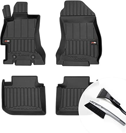 moto-MOLTICO 3D Gummimatten Auto, 4-teiliges Set, Allwetter Gummi Fußmatten, Antirutsch & Wasserfest Autoteppiche - passend für Subaru Impreza IV XV I Levorg I WRX STi