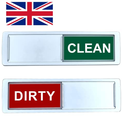 Clean Dirty Dishwasher Magnet [Choose your language] - Easy to read and place. Sliding - Kitchen Organiser - Dishwasher Sign - Magnet Kitchen Gadgets (English) | Choose your language, Easy to read and place, Sliding, Kitchen Organiser, Dishwasher Sign
