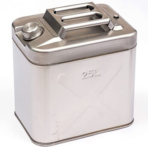 UIBAO Bidón para Gasolina Bidón De Combustible Garrafa De Gasolina Y Diésel En Metal Ideal para Viajes Largos,25L
