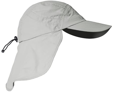 iQ-UV Schutz Kappe mit Nackenschutz Unisex Blau 55-61cm – Sonnenschutz Kappe UPF 50+ Tüv geprüft – Atmungsaktive Cap für Herren & Damen