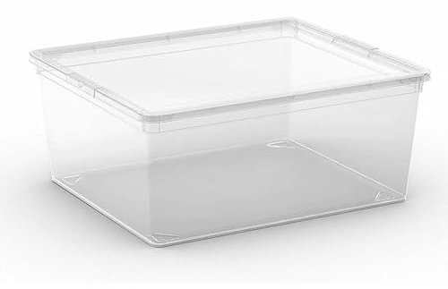 PROREGAL Mehrzweck Aufbewahrungsbehälter HIPPO mit Deckel | HxBxT 17x40x34cm | 18 Liter | Transparent | Behälter, Box, Aufbewahrungsbehälter, Aufbewahrungsbox