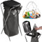 KADAX Soporte para bolsas de basura individual, soporte para bolsas de basura en 5 colores, soporte para separación de residuos con tapa de plástico, soporte para bolsas de basura para bolsas de 120 L