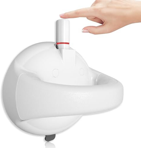 LORESJOY Poignée Ventouse, Poignée de Douche avec Ligne D'invite Rouge, Barre D'Appui Antidérapant Poignée de Baignoire Pressuriser Poignée pour Personnes Âgées/Handicapées/Enfants/Enceinte