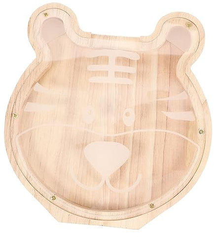 UPKOCH Holz Tierform Spardose Niedliche Handgefertigte Piggy Bank Für Dekorativer Münzaufbewahrung Für Zuhause Oder Büro Fördert Das Sparen Und Verantwortungsbewusstsein