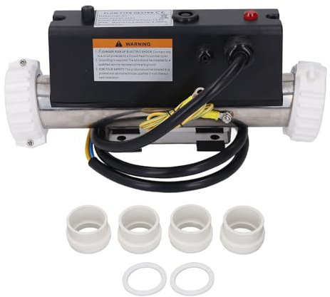 Srliya Poolheizung, Elektrische -Heizung, Wasserthermostat mit Temperaturregelung, Selbsterhitzend, für Spa, Badewanne, Schwimmbad, Festverdrahtet (1KW)