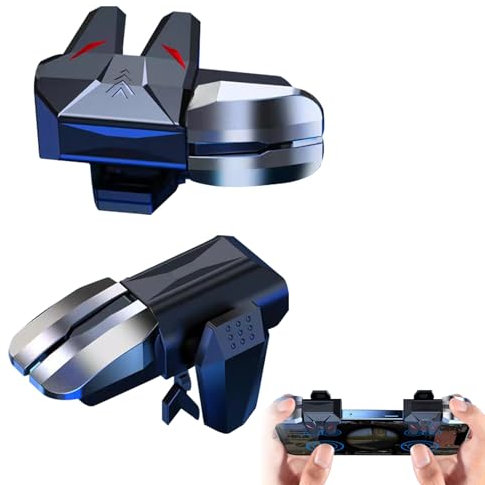 Triggers 6 Dita Joystick Controller, Dita Trigger di Gioco Mobile per PUBG Joystick Grilletti L1R1 L2R2 Rapid-Fire Tiro Veloce Progameplays Phone Triggers Controller Pulsante Meccanico Fisico (B)