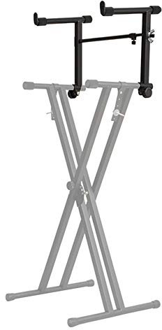Ejoyous Zweiseitige X-Stil Elektronische Klavierständer Erhöher Stabil und langlebig verstellbare Breite 41-68 cm, mit Gummipolster für Zuhause Schule Studio Keyboard Stand und Bank