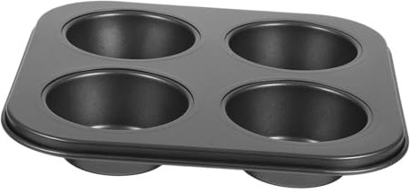 Warmhm Cupcake - Set di 4 teglie per muffin, antiaderenti, per cupcake, torte e muffin, in acciaio al carbonio