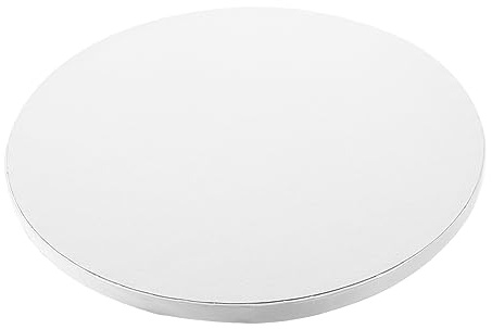 Alipis PAD tamburo per torta rotondo bordo del tamburo della torta base di torte tavole da torta laminate servire vassoi per le feste basi per torte torta riutilizzabile Carta bianca