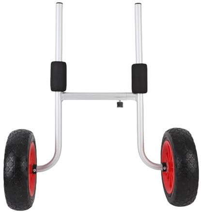 Akozon Chariot en Kayak avec Roues Solides de 10 Pouces Largeur Largeur Lourde Transport de Canoës Pliables Transport de Remorque