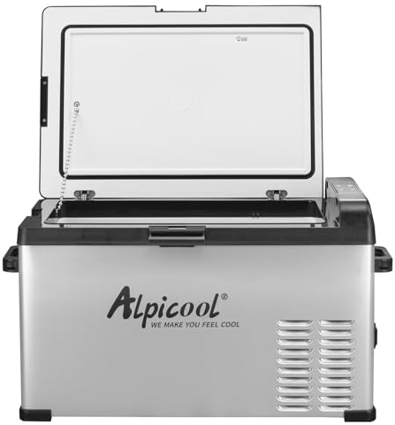 SDKEHUI 30l Car Mini Fridge, 12V Car Portable Refrigerator, 45db Quiet Camping Fridge Freezer, for Vehicle Truck RV Boat Electric Cool Box, for Driving Travel Outdoor Picnic