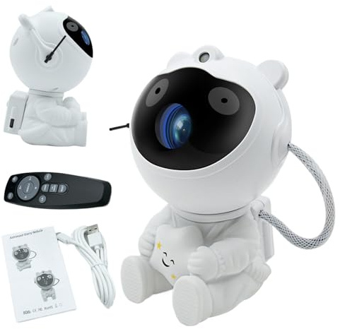 Manolyee Astronaut Galaxy Projector,Space Star Remote Control Projector Night Light | Multi-Mode Ceiling Starry Lamp with Adjustable Mode, Bedroom Decor for Friends Adults