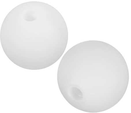 2pcs White Round Globe Lamp Shade Single Hole Acrylic | Gentle Light Transmission, Easy Install, Living Room Home Decor, Elegant Design for Ceiling Pendant and Table Use
