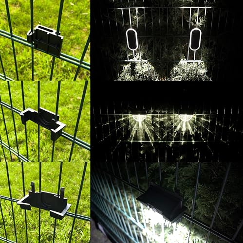 4x Adapter für LED Leuchten am DOPPELSTABMATTENZAUN (Adapter Typ 2) | Zaunbeleuchtung/Beleuchtung am Doppelstabmattenzaun Gitterstabmattenzaun Stabmattenzaun Gartenzaun Zaun Zäune