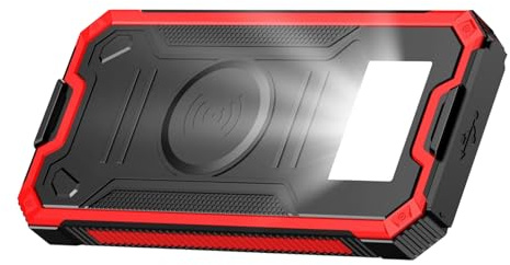 Caricatore solare per telefono – Porta USB impermeabile di sopravvivenza, batteria solare, caricabatterie wireless per telefono, per viaggi su strada, pesca, zaino in spalla, campeggio, escursionismo