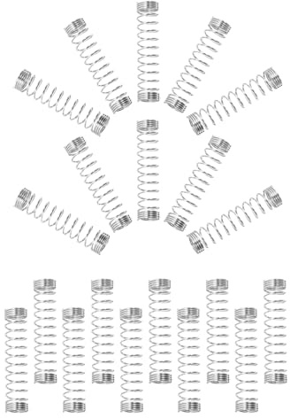 UTHCLO 50 Pezzi Molle Compressione in Acciaio Inox per Penne Sfera Molla Sostitutiva per Meccanismi Pressione Resistente e Compatibile con Ricariche Gel e Penne da Ufficio e Scuola