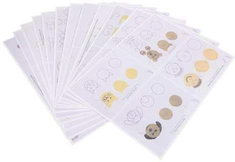 VINTORKY Plantilla de Dibujos para Manga Pastelera 12 Hojas Papel Decorativo Protección Pp, Dibujos Creativos y Útiles para Decorar Pasteles y Cupcakes, Suministros para Decoración
