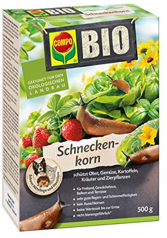 COMPO BIO Schnecken-Korn, Streugranulat gegen Nacktschnecken, 500 g