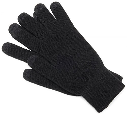 styleBREAKER Unisex Handschuhe Touchscreen Strick | Fingerhandschuhe. Metallfasern in Fingerspitzen. elastisch. winterfest. weiche Haptik. nahtlos. Smartphone Bedienung.