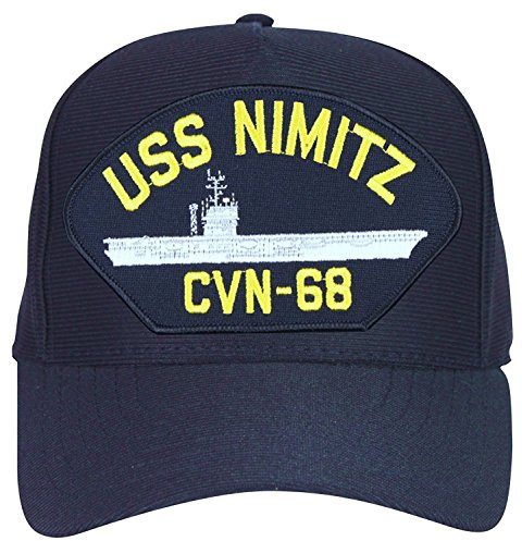 USS Baseballkappe Nimitz CVN-68 Navy Blau Made in USA, Marineblau, Einheitsgröße
