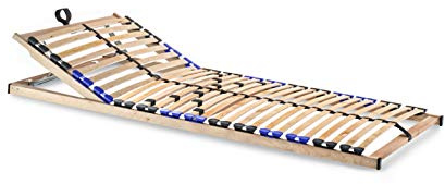 snoozo Lattenrost Lattenrahmen TwinFlex | 28 Federleisten | 5-facher Härteverstellung | zur Selbstmontage | geeignet für alle Matratzen | Kopfteil verstellbar | 80 x 200 cm