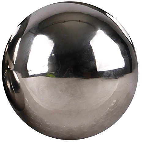 Mojawo Edelstahl Dekokugel Schwimmkugel Teichkugel Ø28cm Edelstahlkugel glänzend