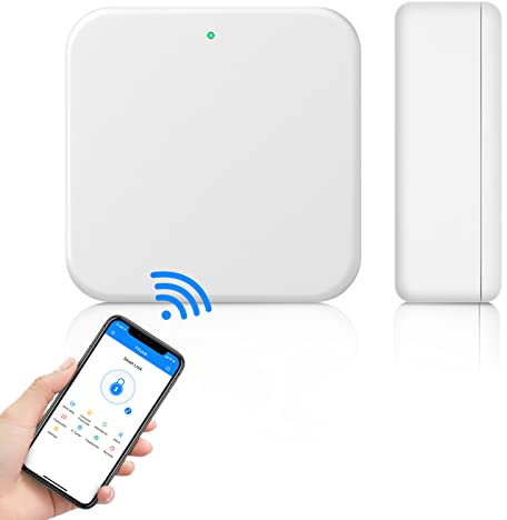 Ruveno WiFi G2 Gateway Bridging Hub Remote Control Smart Door Lock Work with TTLock Google Home Alexa Voice Control