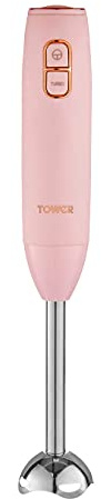 Tower Cavaletto T12059PNK Stick Blender with Turbo Function, 600W, Marshmallow Pink and Rose Gold