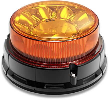 Agrieyes Class I Big LED Beacon Light 6.6, 80W Automatic Light-Sensitive Warning Caution Lights,Rooftop Permanet Mount Flashing Strobe Lights for Construction Vehicles Trucks Car