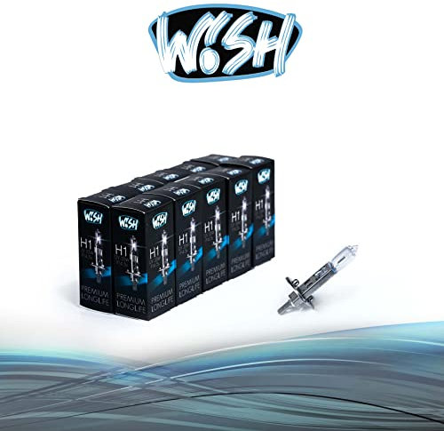 Wish® H1 LongLife 12V 55W P14,5s Halogen Glühbirnen Lampe Scheinwerferlampen (H1 LongLife Vorteilspack)