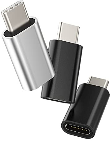 USB C Male to Lightning Female Adapter(3pack)for iPhone Charger Cable compatible for Samsung Galaxy Note S10 S20 S21 S22 S23 Ultra Z Flip S9 Plus LG Google Type C Ipad Pro Air4 Charging Cord Converter