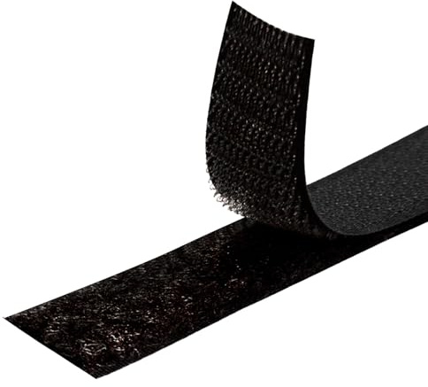 MARARDI Nastro a Strappo [Nero] a Strappo per Cucire Doppia Faccia [1 Metro x 30 mm] Hook and Loop [NON ADESIVO] Striscia Extra Forte e Resistente per Cucito Abbigliamento Artigianato Fai da Te