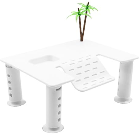 ZONADAH Schildkröten-Schwimminsel, Schildkröten-Aalplattform mit Saugnapf, Dekoration für Aquarien, Schildkröten-Kletterterrasse für Halbwassertiere
